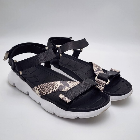 Cole Haan Shoes - Cole Haan Zerogrand Strappy‎ Women's 10B Sandals Snake Print Black White Shoe